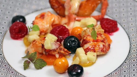 Recette : Minute de homard aux fruits frais - TerreAzur